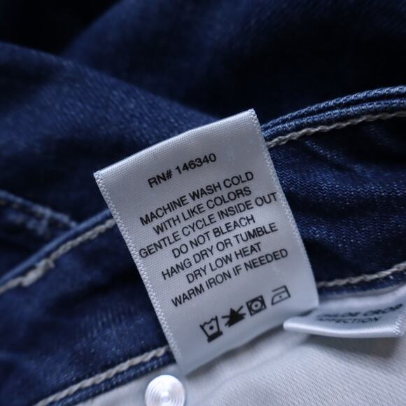 AMO Denim Chloe Crop High Rise Jean Affection Blue Straight Fit Women's 27 - Picture 12 of 12